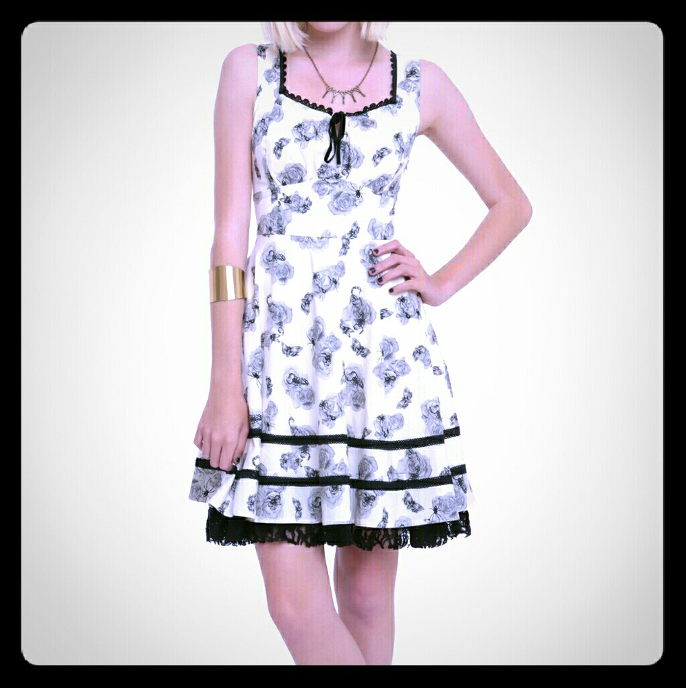 HT floral insect/scorpion dress